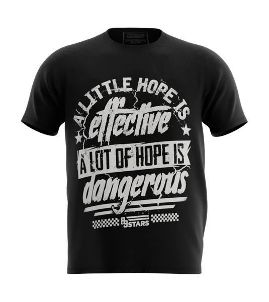 89stars | Мъжка Regular Тениска ’A Little Hope’ – Балансът между надежда и предизвикателство! - Черно / S / Лице - Мъжки regular