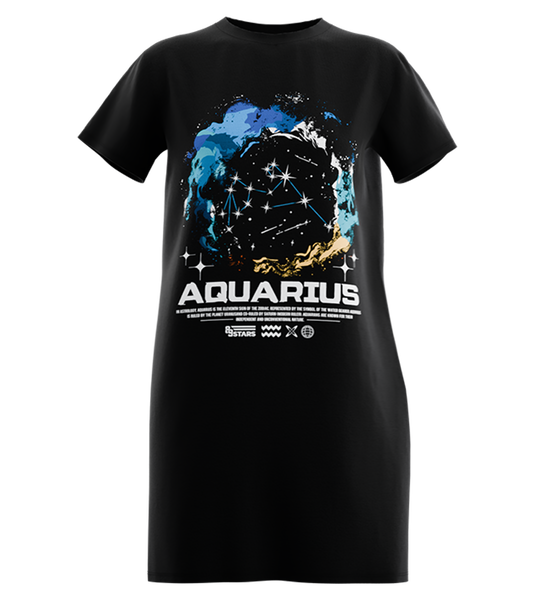 89stars | Дамска Туника ’Aquarius’ – Изрази своята уникалност и космически дух! - Черно / XS / Лице - Дамска туника