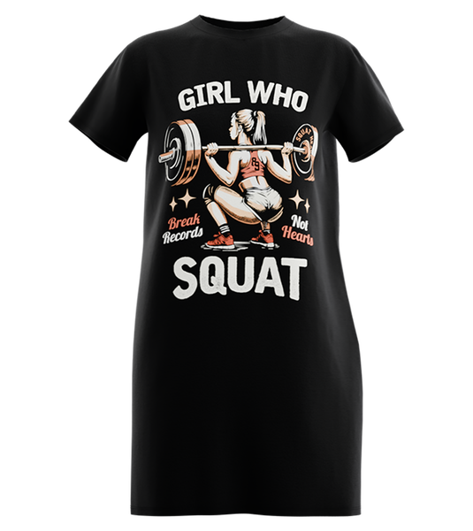 89stars | Дамска Туника ’Girl Who Squat’ – Сила Стил и Себеизразяване! - Черно / XS / Лице - Дамска туника