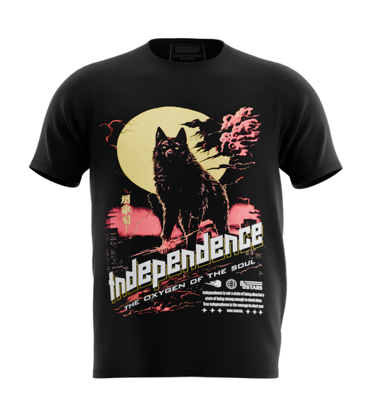 89stars | Мъжка Regular тениска ’Independence’ – Независимостта: кислородът за душата! - Черно / S / Лице - Мъжки regular