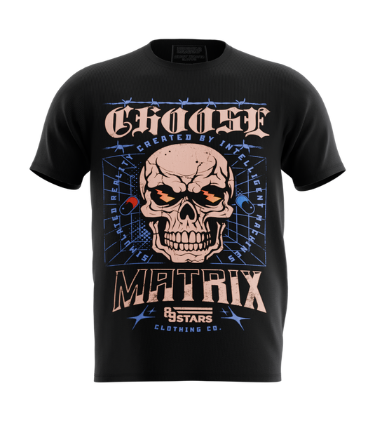 89stars | Мъжка Regular тениска ’Matrix’ – Избери реалността! - Черно / S / Лице - Мъжки regular