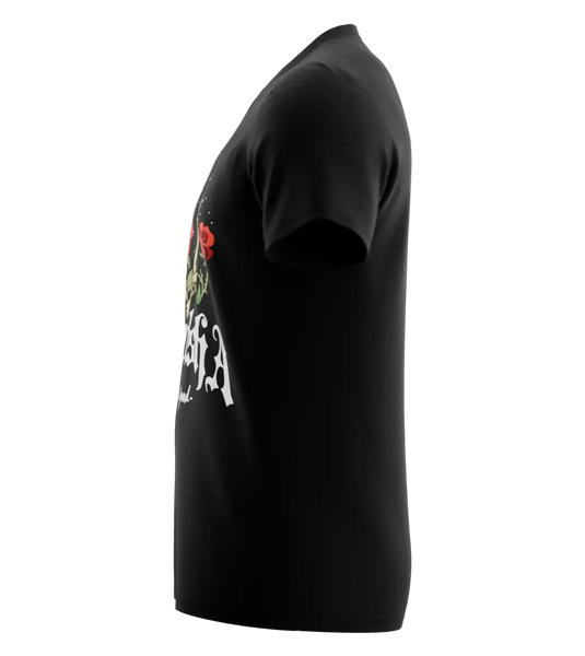 89stars | Мъжка V-neck тениска ’Mortisha’ – Загадъчна елегантност с мрачен чар! - Мъжки v-neck