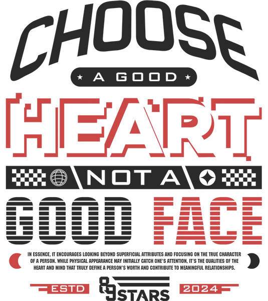 89stars | Choose a good heart - Бяло / S / Лице - Мъжки regular