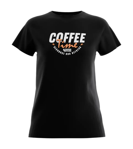 89stars | Дамска Regular тениска ’Coffee Time’ – Сутрешно настроение с щипка забавление! - Дамски regular