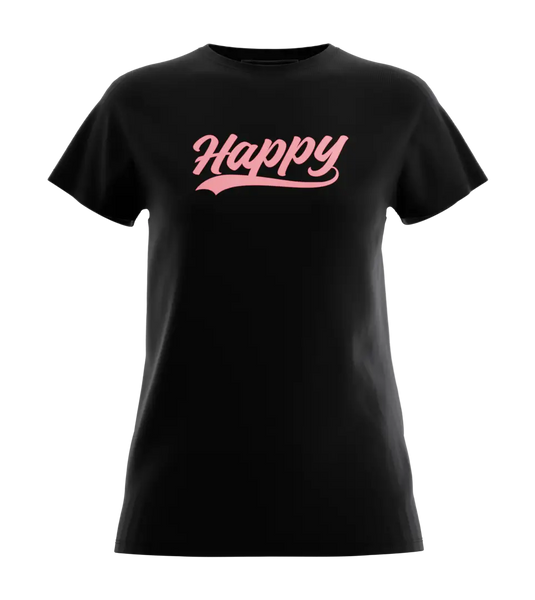 89stars | Дамска Regular тениска ’Choose Happy’ – Фокусирай се върху хубавите моменти! - Дамски regular