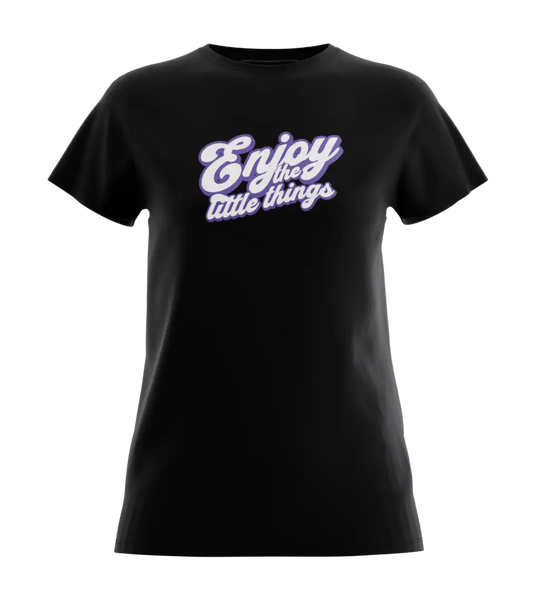 89stars | Дамска Regular тениска ’Enjoy’ – Малките радости могат да направят деня специален! - Дамски regular