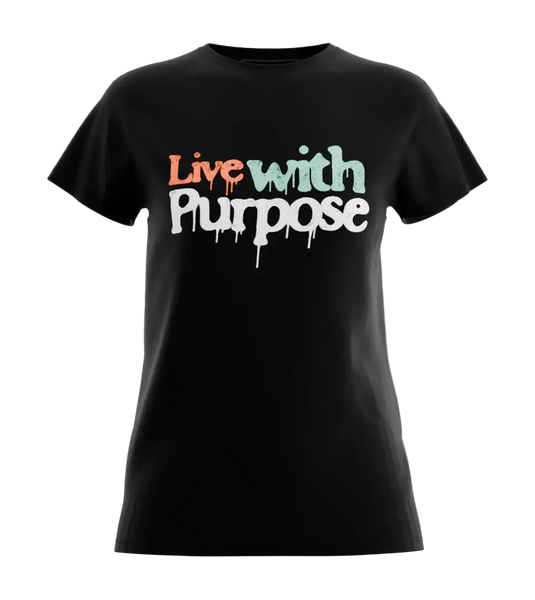 89stars | Дамска Regular тениска ’Live with Purpose’ – Покорявай целите си с елегатност! - Дамски regular