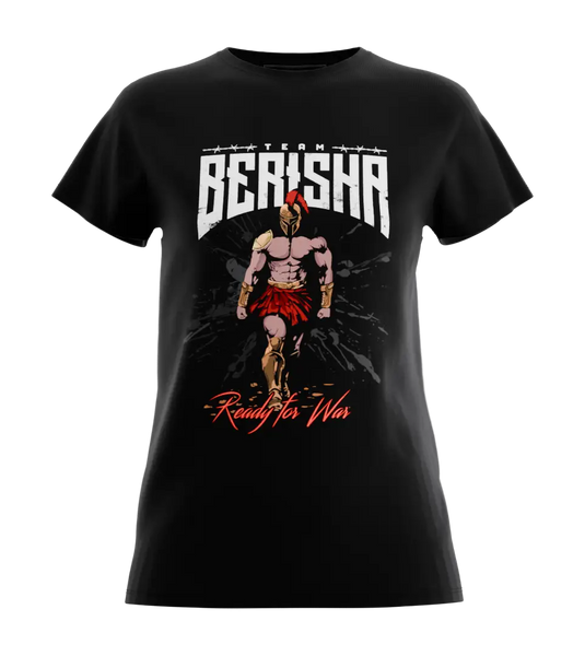 89stars | Дамска Regular тениска ’Ready for War’ – Сила решителност и безкомпромисен стил! - Черно / XS / Лице - Дамски regular