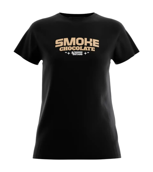 89stars | Дамска Regular тениска ’Smoke Chocolate’ – Животът е по-сладък с щипка хумор! - Дамски regular