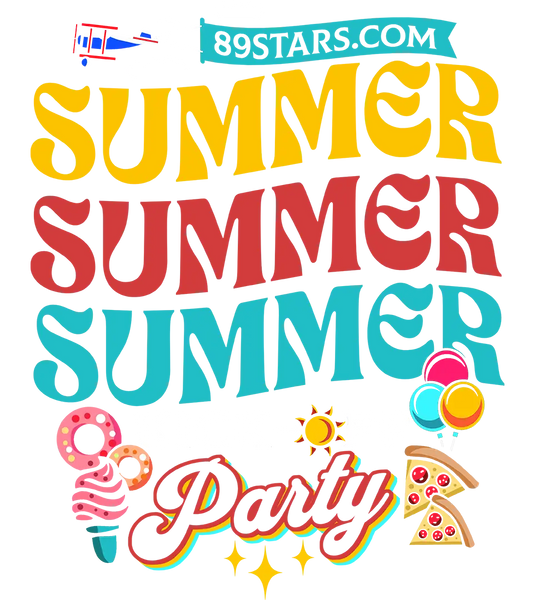 89stars | Дамска Regular тениска ’Summer Party’ – Напомняне за безгрижните моменти радост и слънце! - Дамски regular