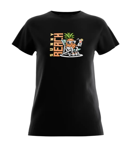 89stars | Дамска Regular тениска ’Sunny Beach’ – Символ на релакса и свободата които лятото носи със себе си! - Дамски regular