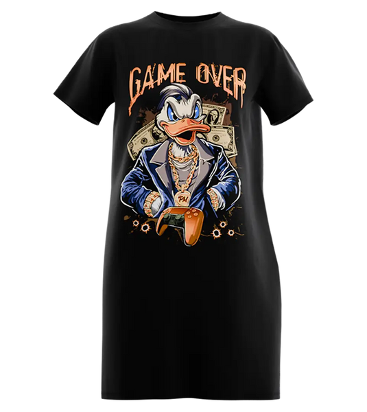89stars | Дамска Туника “Game Over” – Арогантен гейм стил без компромиси! - Черно / XS / Лице - Дамска туника