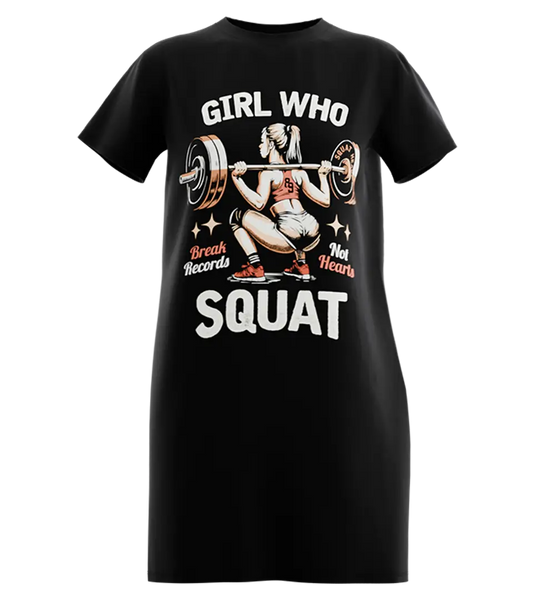 89stars | Дамска Туника ’Girl Who Squat’ – Сила Стил и Себеизразяване! - Черно / XS / Лице - Дамска туника