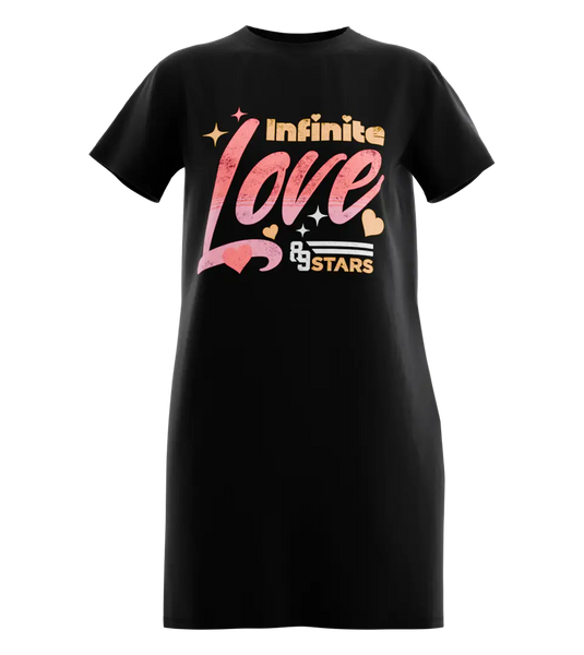 89stars | Дамска Туника ’Infinite Love’ – Изрази любовта си със стил и чар! - Черно / XS / Лице - Дамска туника