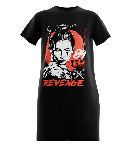 89stars | Дамска Туника ’Revenge’ – Дръзка визия и смело послание! - Черно / XS / Лице - Дамска туника