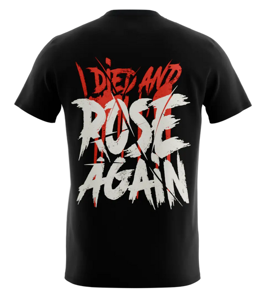 89stars | Мъжка V-neck тениска ’I Died and Rose Again’ – Възкреси своя дух! - Мъжки v-neck