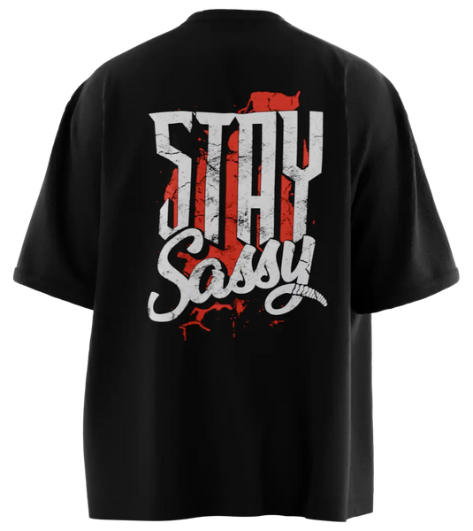 89stars | Мъжка Oversized тениска ’Stay Sassy’ – Смелост и стил в една тениска - Мъжки oversized
