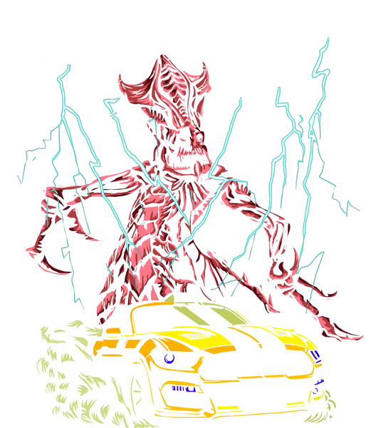 89stars | Мъжка Oversized тениска ’x1dra7a’ – Символ на мощта над хаоса! - Мъжки oversized