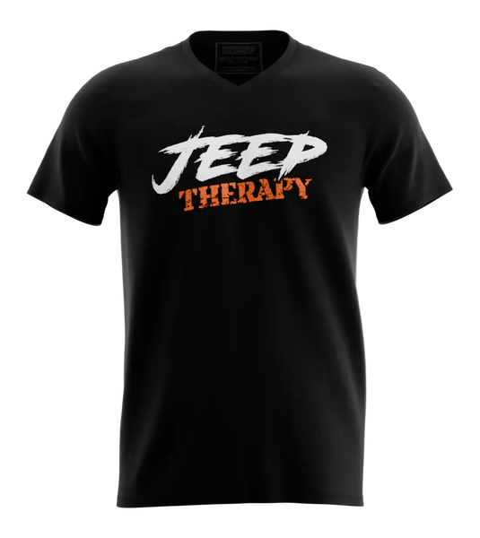89stars | Мъжка V-neck тениска ’Jeep Therapy’ – Терапията от която се нуждаеш! - Мъжки v-neck