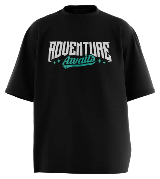 89stars | Мъжка Oversized тениска ’Adventure Awaits’ – Вдъхновена от неизследвани територии! - Мъжки oversized