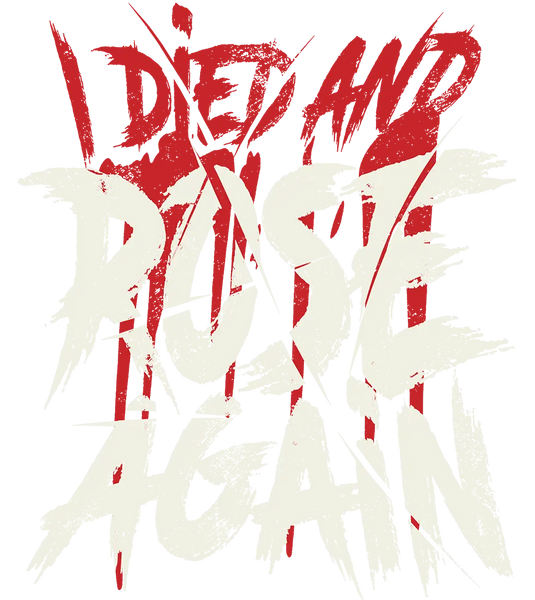 89stars | Мъжка Regular тениска ’I Died and Rose Again’ – Възраждане и сила във всяка стъпка! - Мъжки regular
