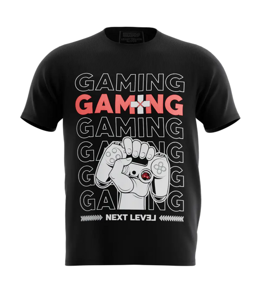 89stars | Мъжка Regular тениска ’Next Level Gaming’ – Когато контролерът е продължение на ръката ти! - Черно / S / Лице - Мъжки regular