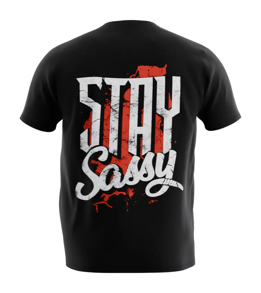 89stars | Мъжка Regular Тениска ’Stay Sassy’ – Постави своя стил в центъра на вниманието - Мъжки regular