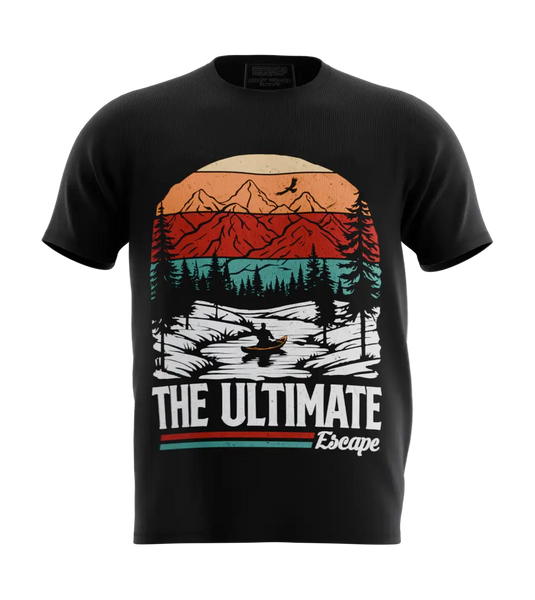 89stars | Мъжка Regular тениска ’The Ultimate Escape’ – Бягство към свободата! - Черно / S / Лице - Мъжки regular