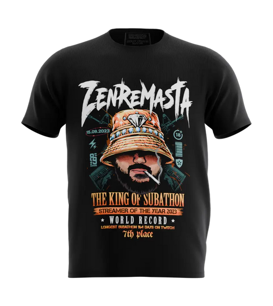 89stars | Мъжка Regular тениска ’ZenReMasTa’ – Символ на рекорди и издръжливост! - Черно / S / Лице - Мъжки regular