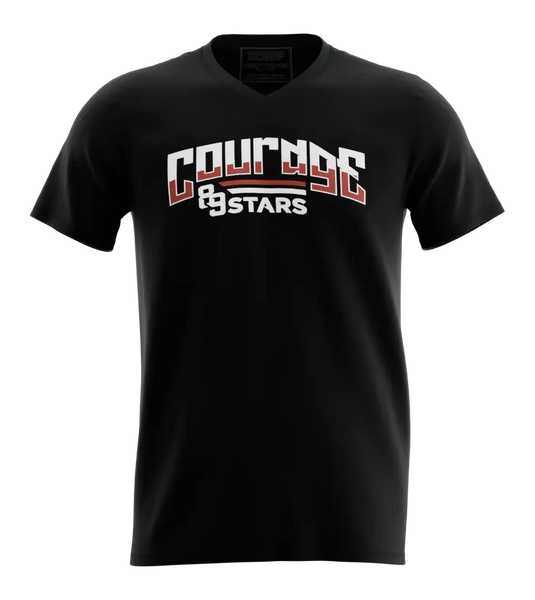 89stars | Мъжка V-neck тениска ’Courage’ – Разпери крилете на куража! - Мъжки v-neck