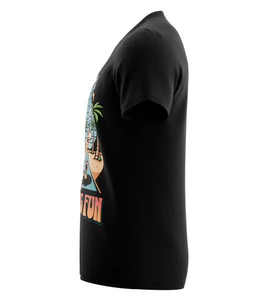 89stars | Мъжка V-neck тениска ’Melting Fun’ – Освежи стила си с доза лятно настроение! - Мъжки v-neck