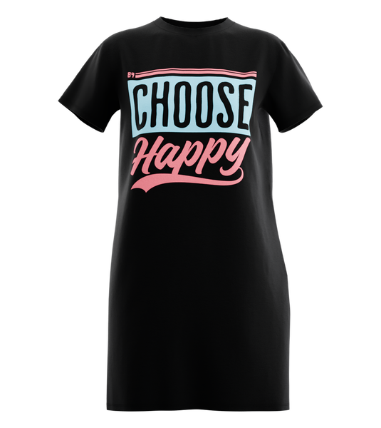 89stars | Дамска Туника ’Choose Happy’ – Изрази радостта в своя стил! - Черно / XS / Лице - Дамска туника