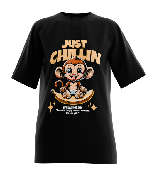 89stars | Дамска Oversized тениска ’Just Chillin’ – Усмивки и спокойствие във всяка стъпка! - Черно / XS / Лице - Дамски oversized