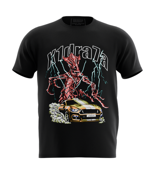 89stars | Мъжка Regular тениска ’x1dra7a’ – Стихия от енергия и скорост! - Черно / S / Лице - Мъжки regular