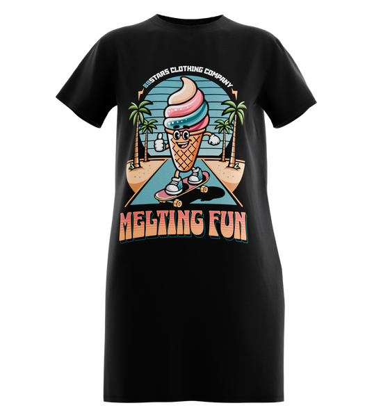 89stars | Дамска Туника ’Melting Fun’ – Лятно настроение и уникален стил в едно! - Черно / XS / Лице - Дамска туника