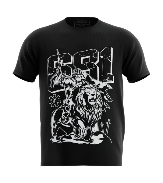 89stars | Мъжка Regular тениска ’681’’ – Носи със себе си духа на българската идентичност и величие! - Черно / S / Лице - Мъжки regular