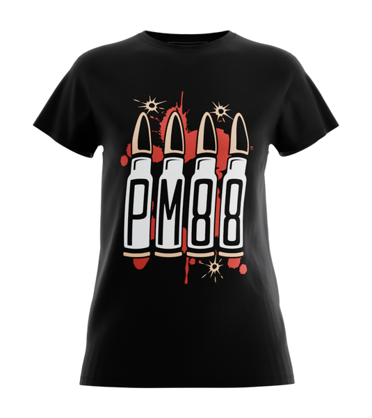 89stars | Дамска Regular тениска ’PM 88’’ – Манифест на характер и индивидуалност! - Черно / XS / Лице - Дамски regular