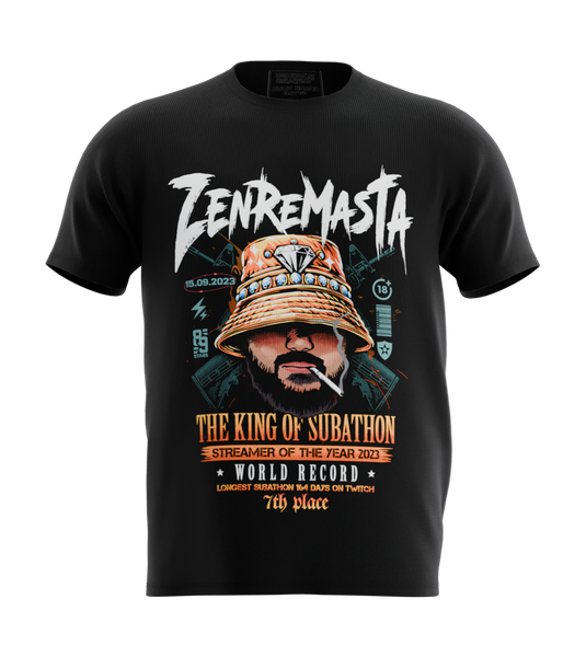 89stars | Мъжка Regular тениска ’ZenReMasTa’ – Символ на рекорди и издръжливост! - Черно / S / Лице - Мъжки regular