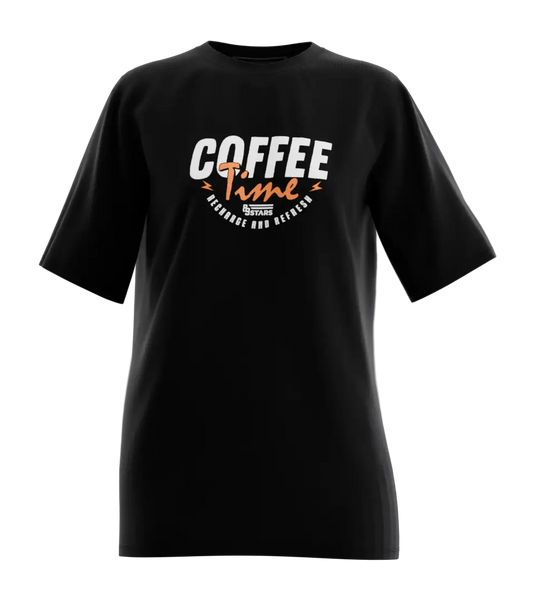 89stars | Дамска Oversized тениска ’Coffee Time’ - Моменти за презареждане и наслада! - Дамски oversized