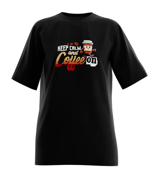 89stars | Дамска Oversized тениска ’Keep Calm’ – Енергия с усмивка! - Дамски oversized