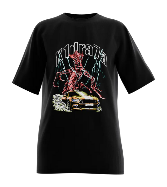 89stars | Дамска Oversized тениска ’x1dra7a’ – Енергия стил и градски истории! - Черно / XS / Лице - Дамски oversized