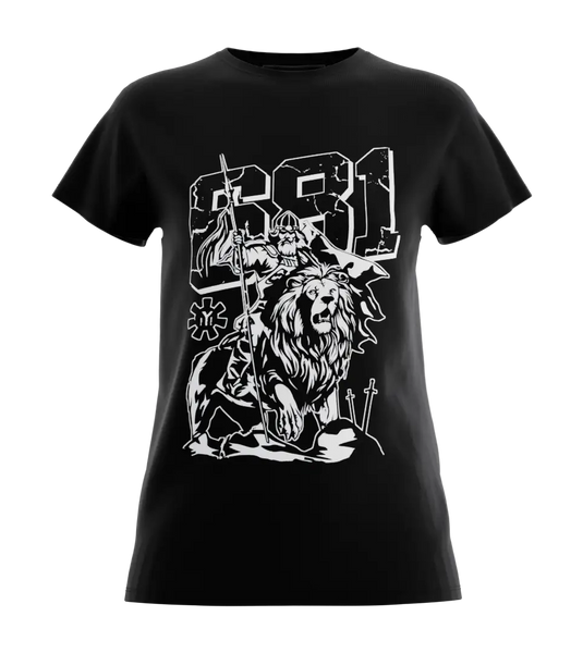 89stars | Дамска Regular тениска ’681’’ – Историческа гордост и стилен патриотизъм! - Черно / XS / Лице - Дамски regular