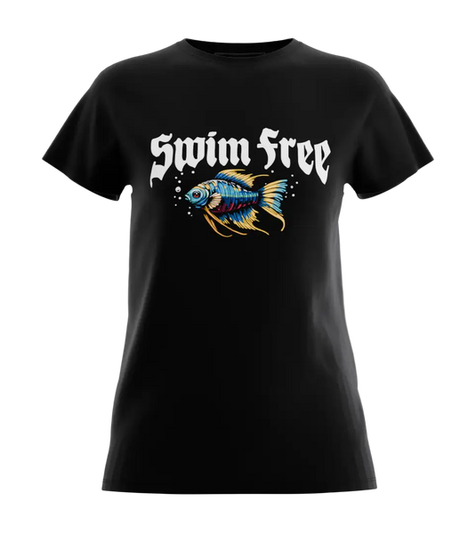 89stars | Дамска Regular тениска ’Swim Free’ – Цветен стил и свежест за всеки ден! - Дамски regular