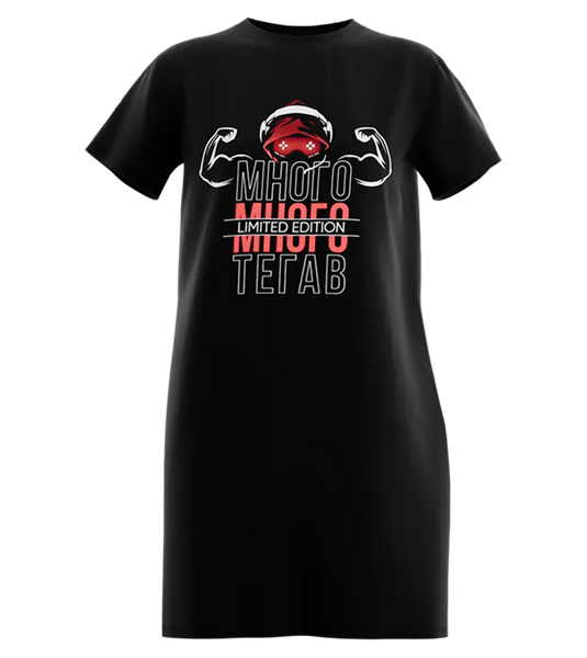 89stars | Дамска Туника “Много Тегав” – Сила която се носи с достойнство! - Черно / XS / Лице - Дамска туника