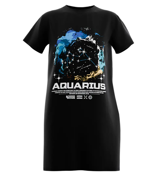 89stars | Дамска Туника ’Aquarius’ – Изрази своята уникалност и космически дух! - Черно / XS / Лице - Дамска туника