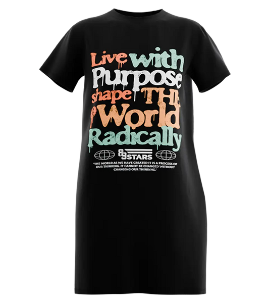 89stars | Дамска Туника ’Live with Purpose’ – Поеми към целта си с елегантност! - Черно / XS / Лице - Дамска туника