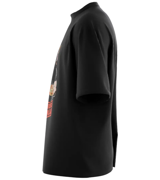 89stars | Мъжка Oversized тениска ’fitnesmanja’ – За културисти с апетит към живота Мъжки oversized