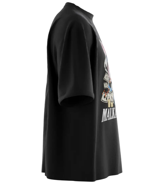 89stars | Мъжка Oversized тениска ’MaLkaTaEmBa’ – Стил хумор и геймърско надмощие. - Мъжки oversized