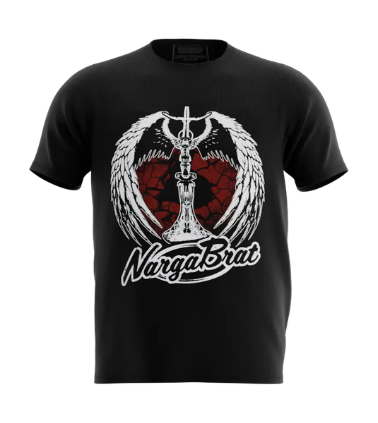 89stars | Мъжка Regular тениска ’NargaBrat’ – Символ на свобода дух и стил. - Черно / S / Лице - Мъжки regular