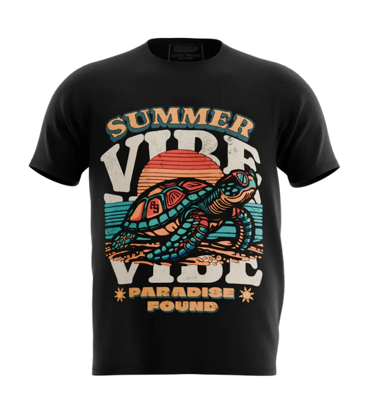 89stars | Мъжка Regular тениска ’Summer Vibe’ – Лятна енергия в няколко шева! - Черно / S / Лице - Мъжки regular